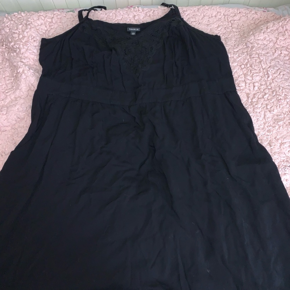 Torrid black skater dress size 22